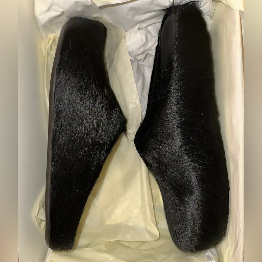 MARNI BLACK FUR MULE FUSSBETT